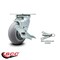 Service Caster 5 Inch Thermoplastic Rubber Caster with Roller Bearing and Brake/Swivel Lock SCC SCC-30CS520-TPRRD-TLB-BSL - alternate 2